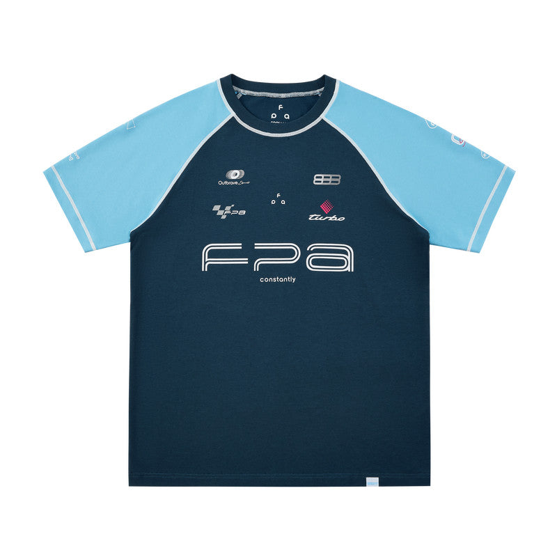 FPA Sport COOLMAX Racing Short Sleeve T-Shirt - Summer Contrast Color Crew Neck, Premium Fit, Cool & Breathable