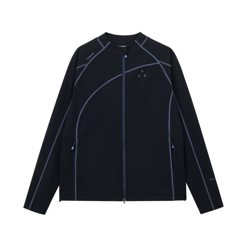 FPA Color-Block Textured Hiking Jacket - Spring Lightweight Outdoor Long-Sleeve Casual Cardigan for Men and Women