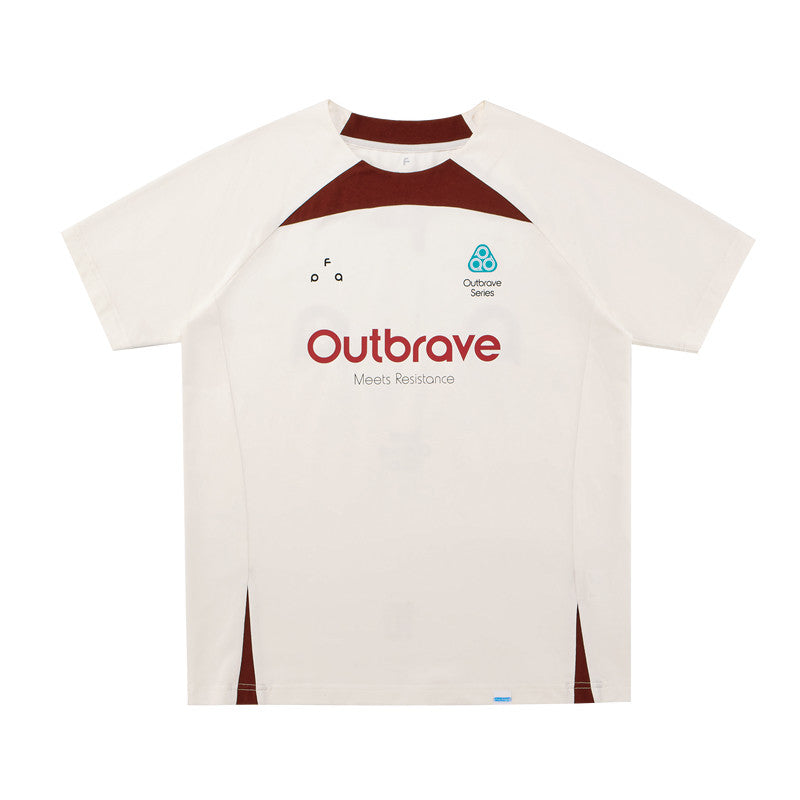 FPA COOLMAX Football Soccer T-Shirt for Men and Women - Summer Color-Block Quick-Dry Short Sleeve