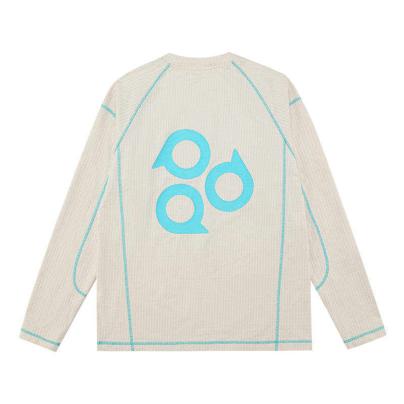 FPA Moisture-Wicking Color-Block Long-Sleeve Sports Tee – Chinese Streetwear Outdoor Couple Round Neck Loose Casual Spring T-Shirt