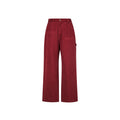 FPA Snake Year Limited Edition Snake Texture Washed Carpenter Pants - Wine Red Loose Wide-Leg Trousers for Ben Ming Nian