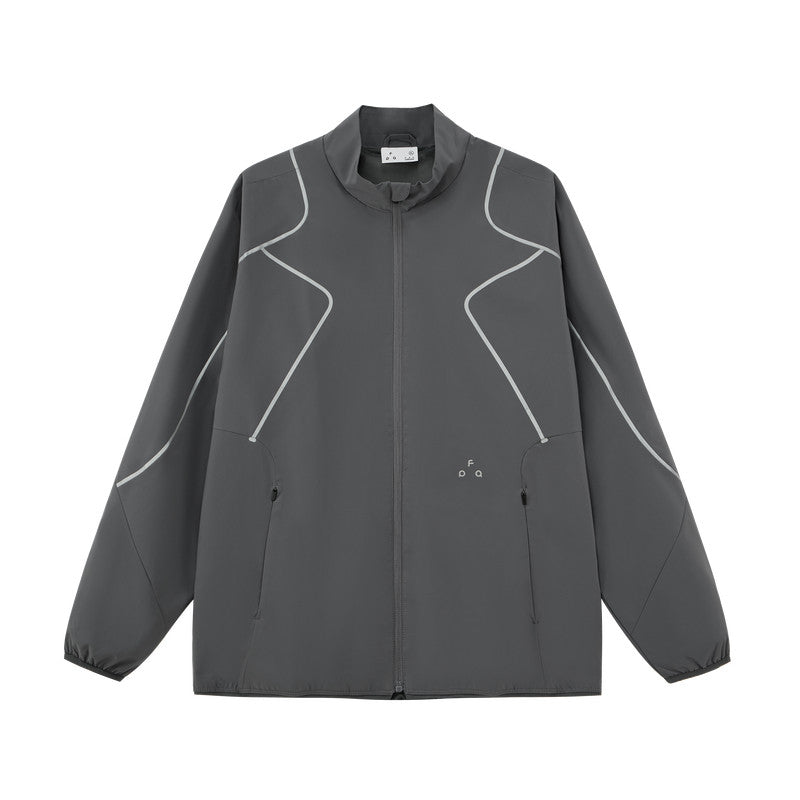 FPA Four-Way Stretch Cool-Touch Water-Repellent Stand Collar Jacket – Spring Lightweight Color-Block Couple Casual Outerwear
