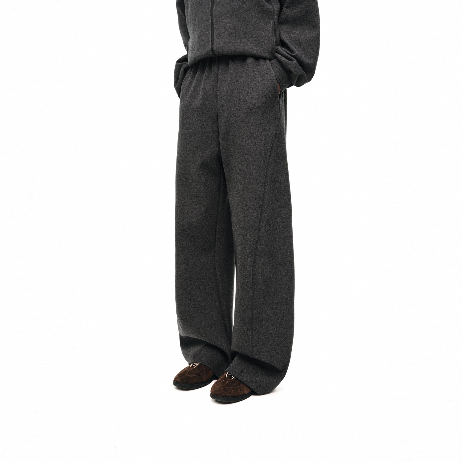 FPA Outdoor Drape-Skin-Friendly Hasu Line Knit Sweatpants Autumn Loose Wide-Leg Versatile Casual Long Pants for Men