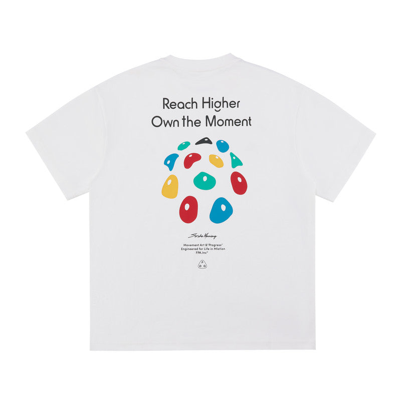 FPA Cool-Touch Quick-Dry 7A Antibacterial Athletic Short Sleeve T-Shirt for Outdoor Leisure, Round Neck, Printed, Couple Style, Summer Half Sleeve Tee