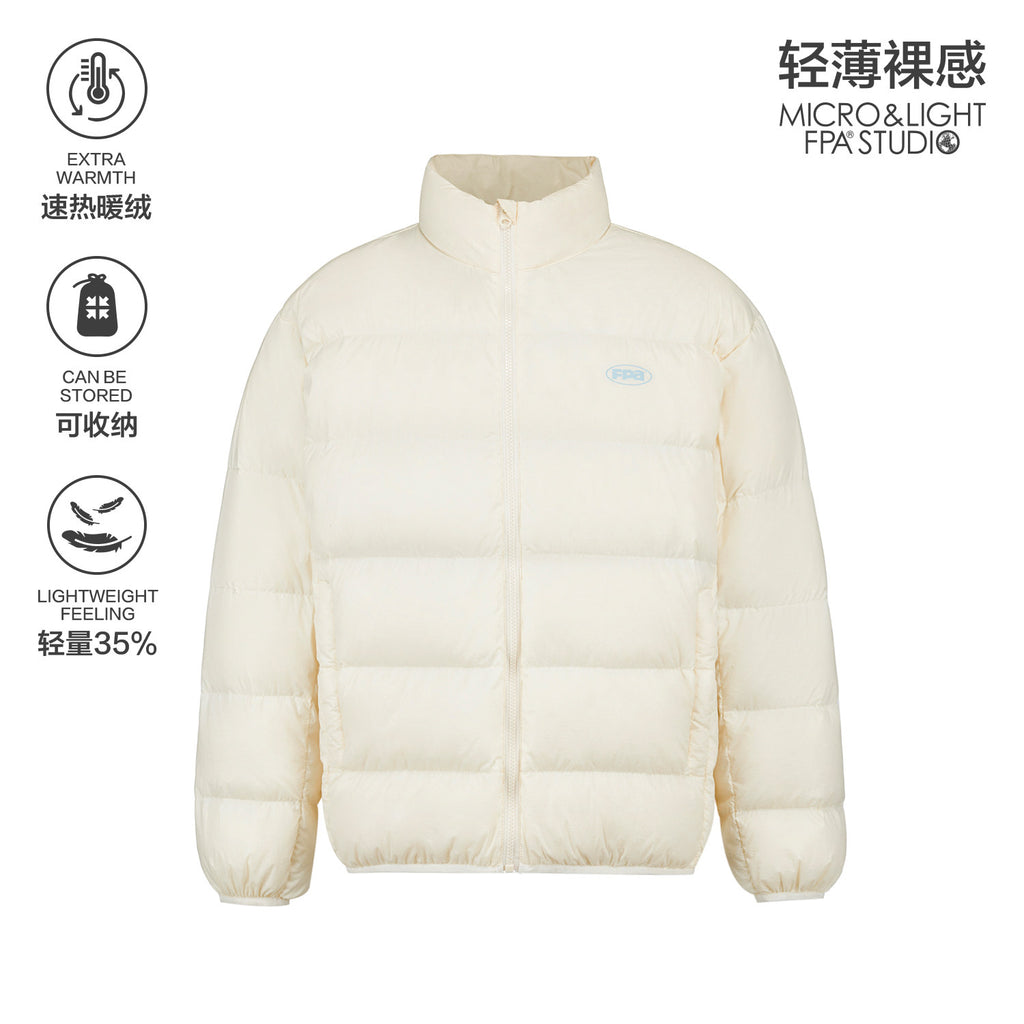 FPA Lightweight 90% White Duck Down Puffer Jacket for Couples - Black, Autumn/Winter