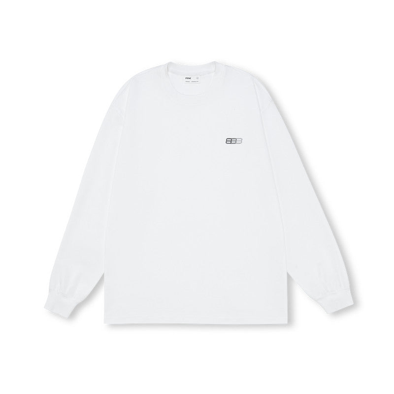FPA Ice-Feel Long-Sleeve Oversized Logo T-Shirt – Cotton Blend, Unisex Couple Style, Spring