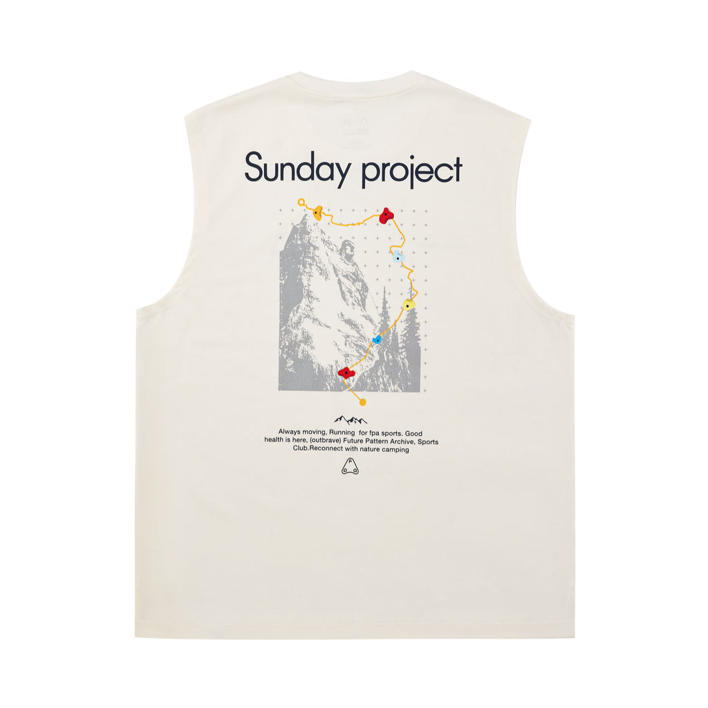 FPA Coolmax Lyocell Rock Print Athletic Vest - Summer Workout Cooling Sleeveless T-Shirt