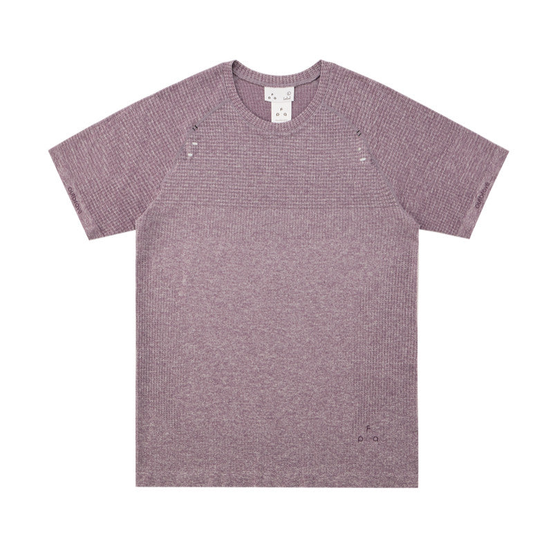 FPA Knit Sports Striped Short Sleeve Tee - Summer Round Neck Basic Outdoor Breathable Fitness T-Shirt for Men