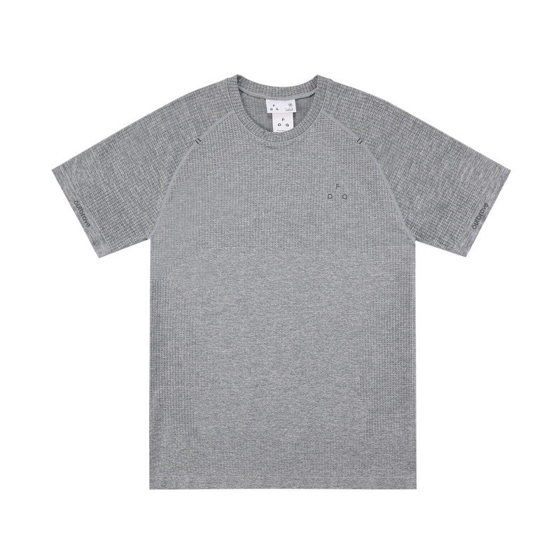 FPA Men's Knit Short Sleeve T-Shirt for Sports and Outdoor Activities, Breathable, Moisture-Wicking, Quick-Dry, Logo Design