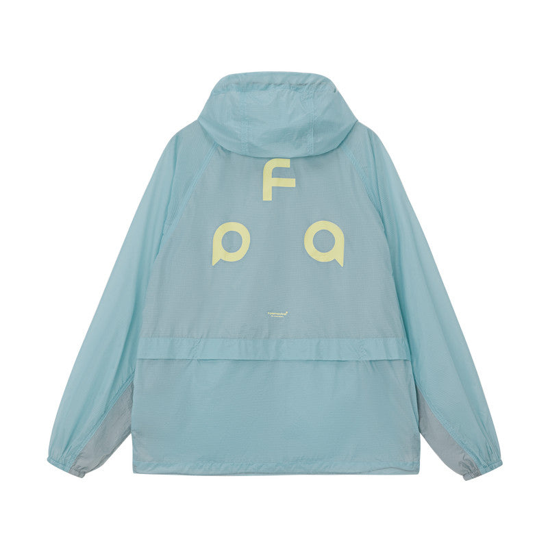 FPA Transparent Grid Sun Protection Jacket - Lightweight Outdoor Sports Couple Casual Hooded UV-Protective Coat