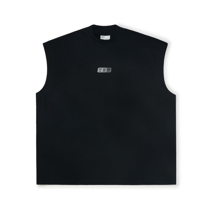 FPA High Neck Sports Tank Top - Chinese Streetwear Trend Summer Pure Cotton Basketball Outerwear Sleeveless T-Shirt for Men