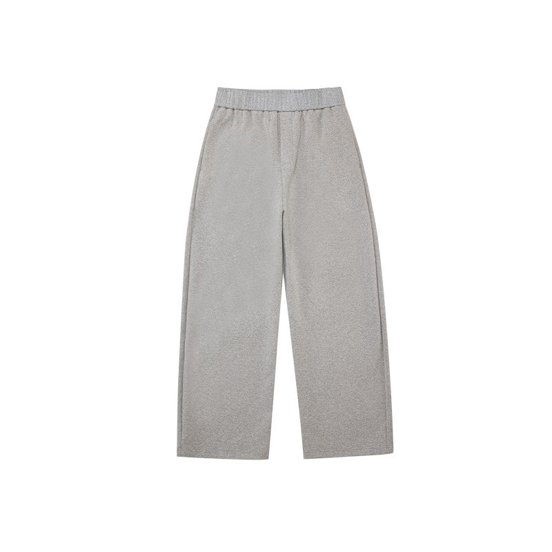 FPA Curved Sweatpants Knitted Textured Fleece Lounge Pants Straight Wide Leg Casual Basic Premium Versatile Trousers