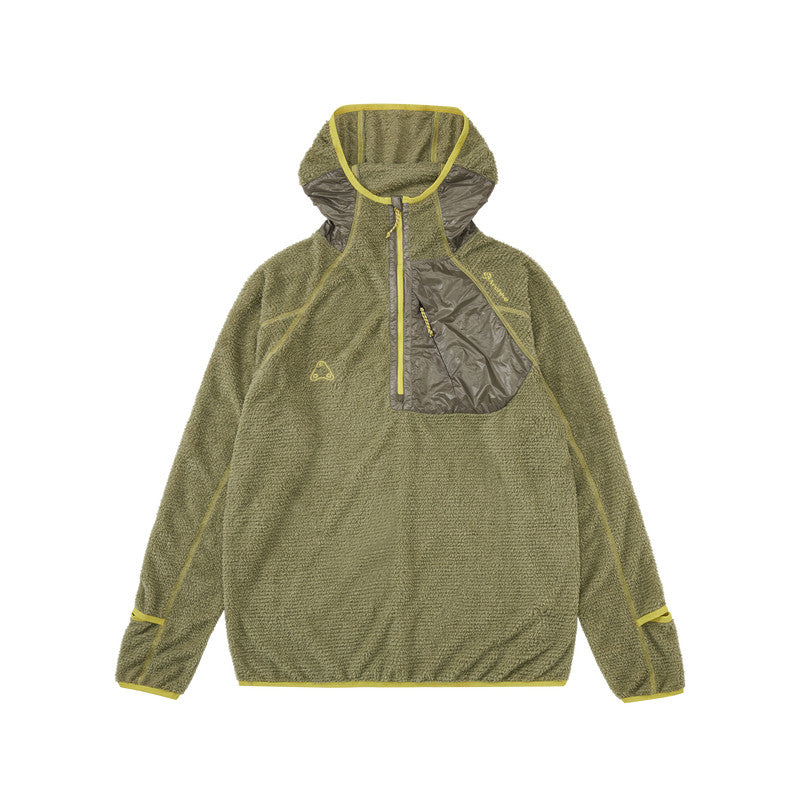 FPA Lightweight Outdoor Fleece Hooded Long-Sleeve Shirt – Minimalist Design Autumn Casual Retro Jacket Hoodie for Men