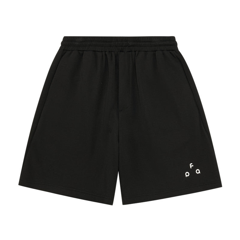 FPA Double-Faced Air Layer Anti-Pilling Cool-Touch Special Yarn Logo Shorts Summer Chinese Street Style Straight-Leg 5-Pocket Shorts
