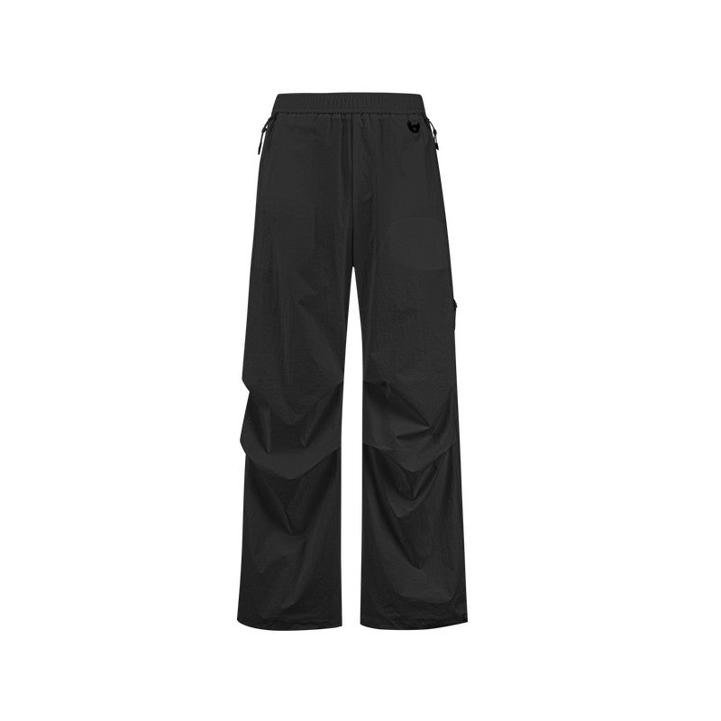 FPA Lightweight Windproof Water-Resistant Zip Pants for Outdoor Autumn Sports Loose Paratrooper Pants