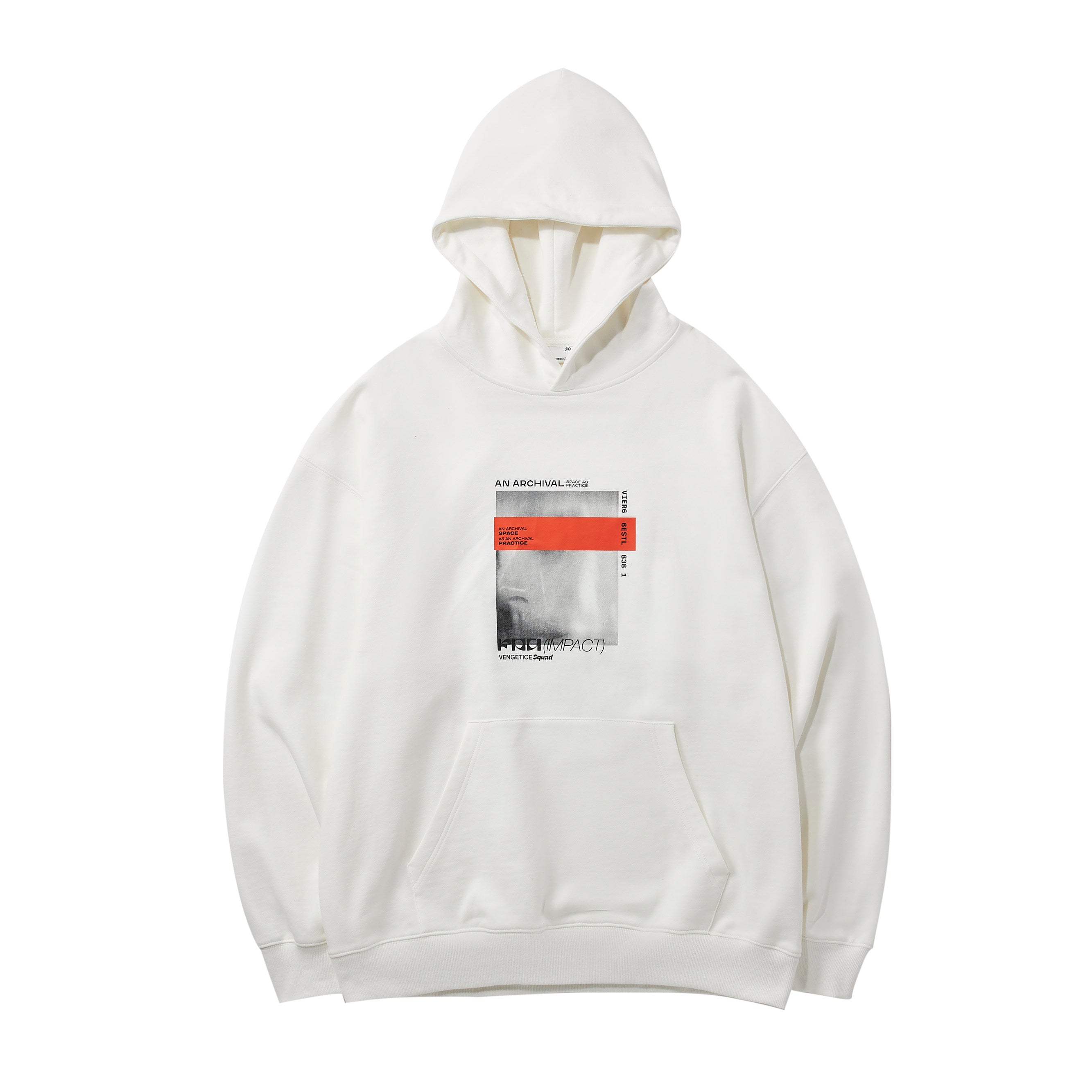 FPA (VENGETICE) Letter Print Eye-Cover Hoodie - Chinese Streetwear Hip-Hop Loose Pullover Sweatshirt for Men