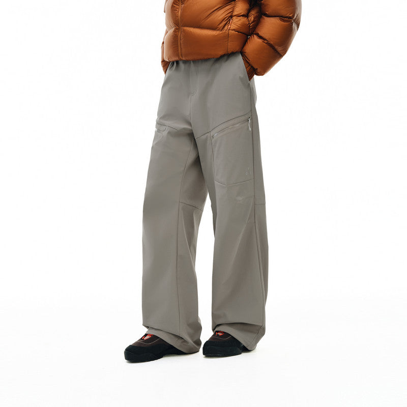 FPA Outdoor Waterproof Zipper Pants Contrast Color Pocket Straight Loose Unisex Windbreaker Sports Casual Pants