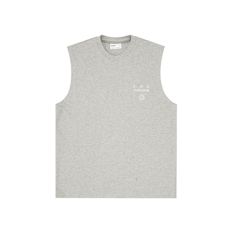 FPA Quick-Dry 7A Antibacterial Athletic Sleeveless Tank Top - Summer Chinese Street Style Loose Fit Couple Workout Vest