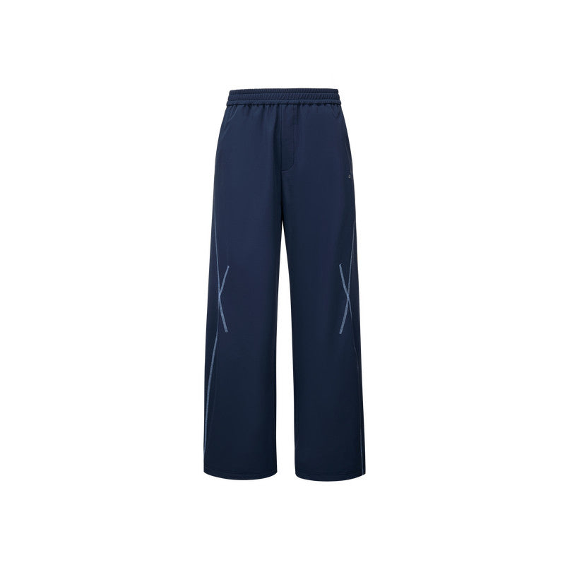 FPA Outdoor Sports Contrast Stitch Thickened Curved Leg Pants Winter Loose Wide Leg Couple Casual Warm Pants