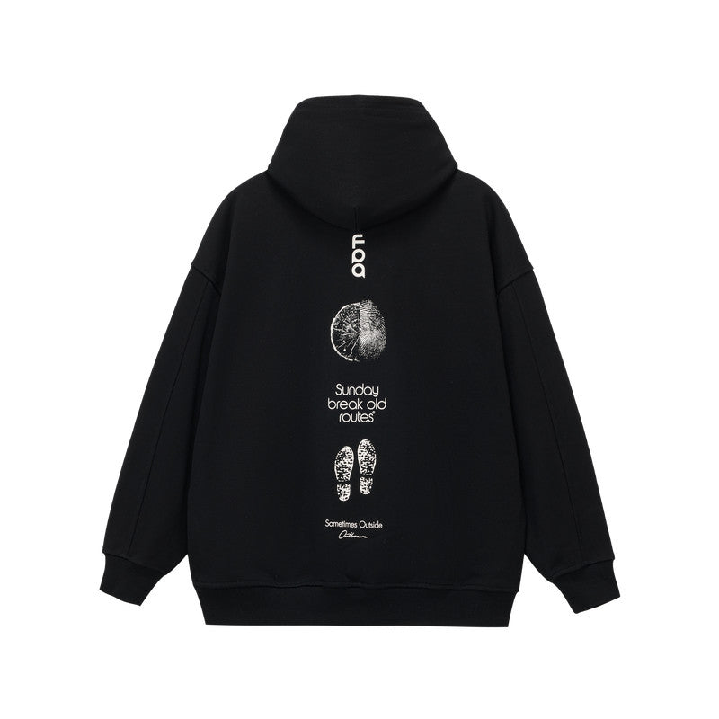 FPA Natural Elements Logo Hoodie for Men and Women – Heavyweight Pullover with Letter Print, Autumn Casual Streetwear