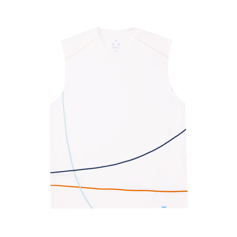 FPA Hasso Line Contrast Sleeveless Vest - Summer Outdoor Sports Fitness Running Basketball Breathable Tank Top for Men