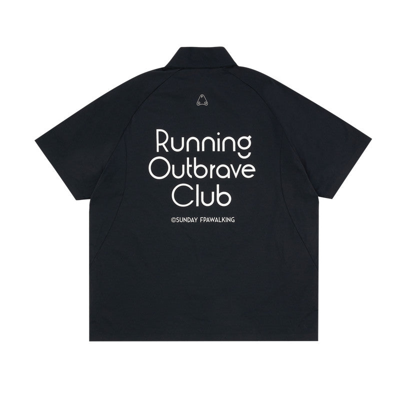 FPA Quick-Dry Cooling UPF50 Half-Zip Cycling Jersey - National Trend Outdoor Summer Half High Collar Short Sleeve T-Shirt