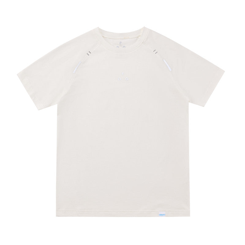 FPA Coolmax Quick-Dry Structured Short Sleeve T-Shirt - Summer Basic Logo Cooling Breathable Outdoor Sports Couple Tee