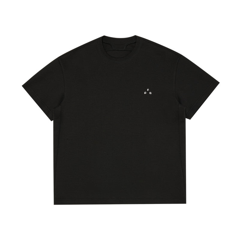 FPA Double-Layer Air Layer Anti-Pilling Cool-Touch Special Yarn Logo Short Sleeve Unisex Loose Summer T-Shirt