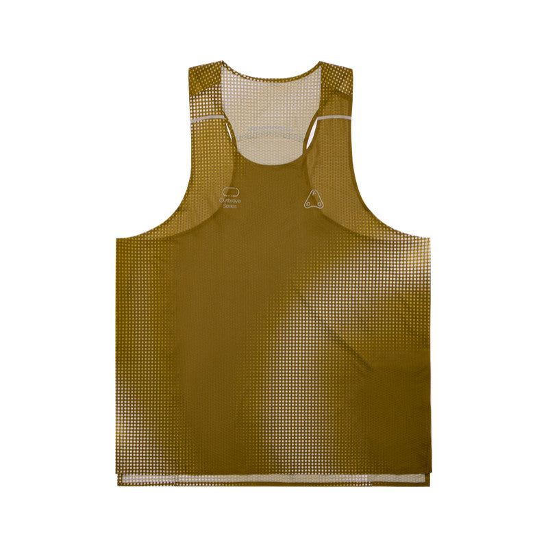 FPA Mesh Panel 3M Reflective Sports Vest Printed Tank Top for Outdoor Fitness, Basketball, Running