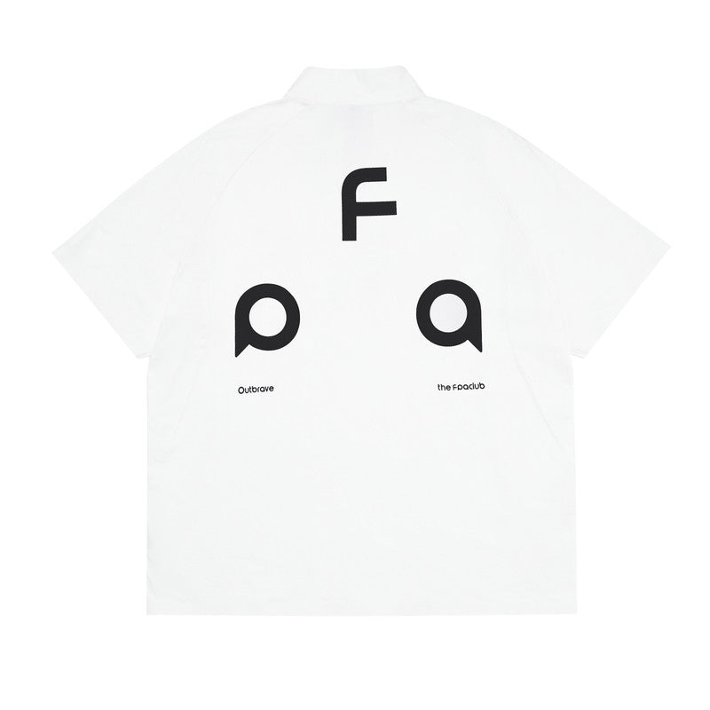 FPA Quick-Dry Cooling UPF50+ Sun Protection Short Sleeve Summer Half-Zip Half-Turtleneck Couple's National Trend Sports T-Shirt