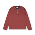 FPA Two-Tone Knit Long-Sleeve Tee - Chinese Streetwear Trendy Loose Round Neck Spring Casual Couple T-Shirt