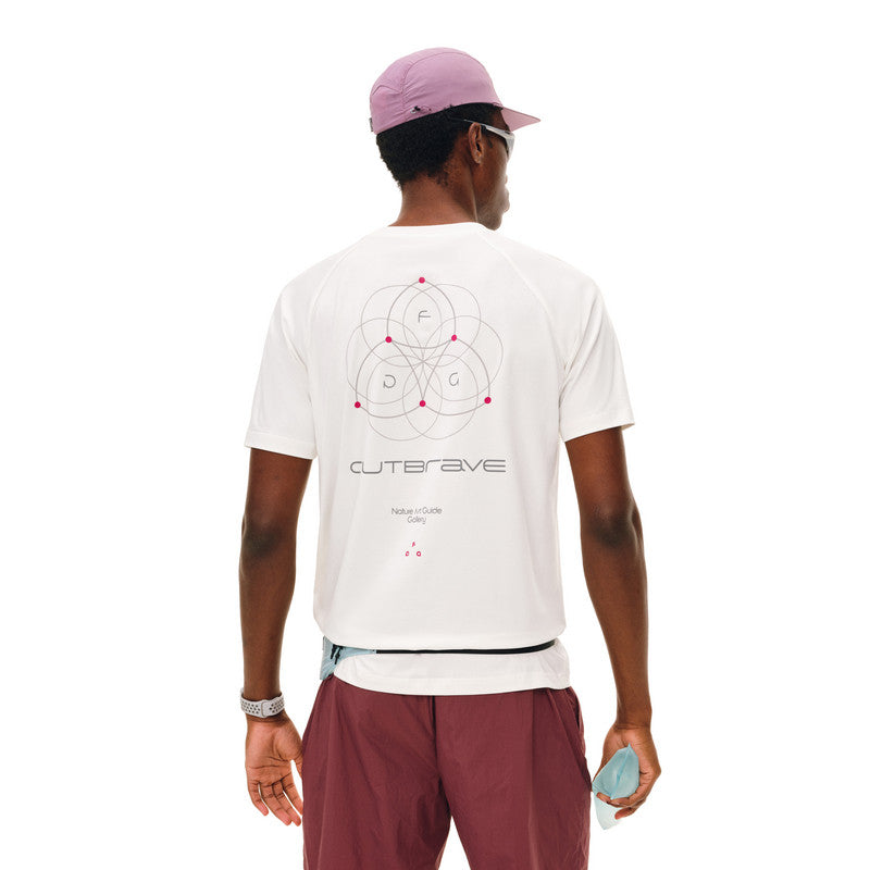 FPA Coolmax Reflective Geometric Line Athletic Short Sleeve T-Shirt – Summer Crew Neck, Fitted, Cool & Quick-Dry