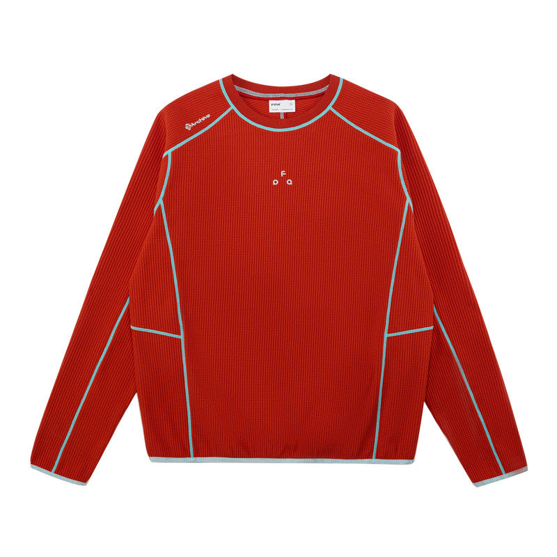FPA Quick-Dry Sun-Protection Contrast Stitch Long-Sleeve T-Shirt, Spring Premium Design, Crew Neck, Casual Outdoor Sports Tee for Men and Women