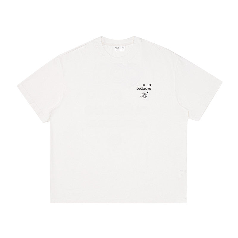 FPA Sports Cool-Touch Ice-Feel Short Sleeve T-Shirt, Summer Crew Neck Casual Print Chinese Streetwear Couple Style, Heather Gray Half Sleeve Tee