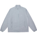 FPA Stand Collar Textured Horizontal Stripe Thin Reflective Sports Jacket - Spring Outdoor Loose Zip-Up Couple Jacket
