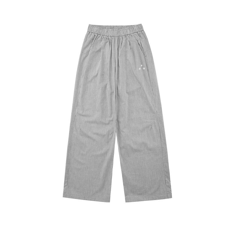 FPA High-Count Dense Casual Lightweight Plaid Trousers for Women Summer Wide-Leg Outdoor Sports Versatile Check Pants
