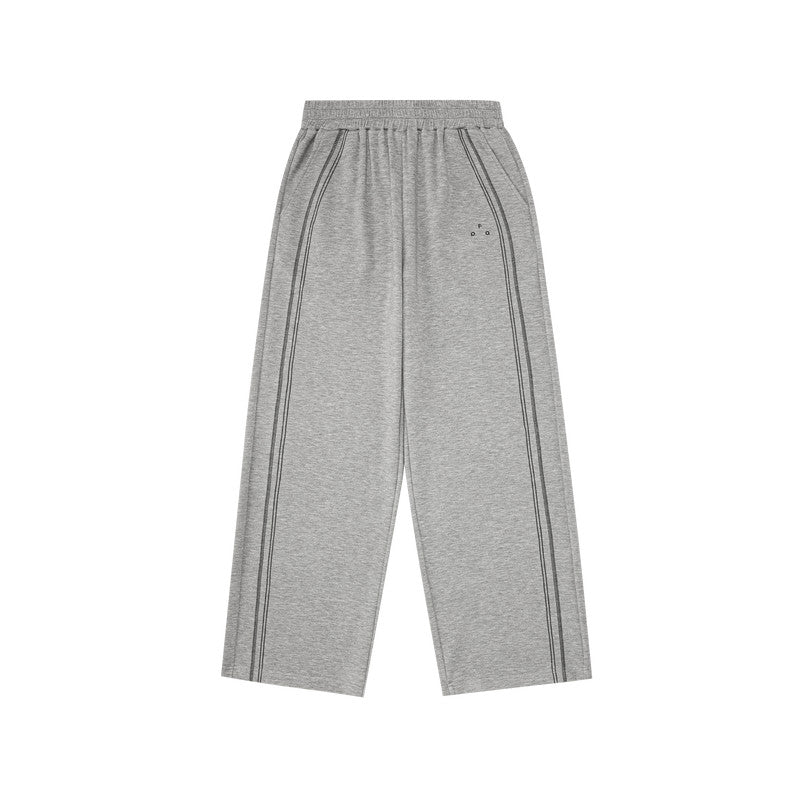 FPA Sport Skin-Friendly Air Layer Contrast Color Pants – Chinese Streetwear Trendy Loose Retro Unisex Straight-Leg Casual Pants
