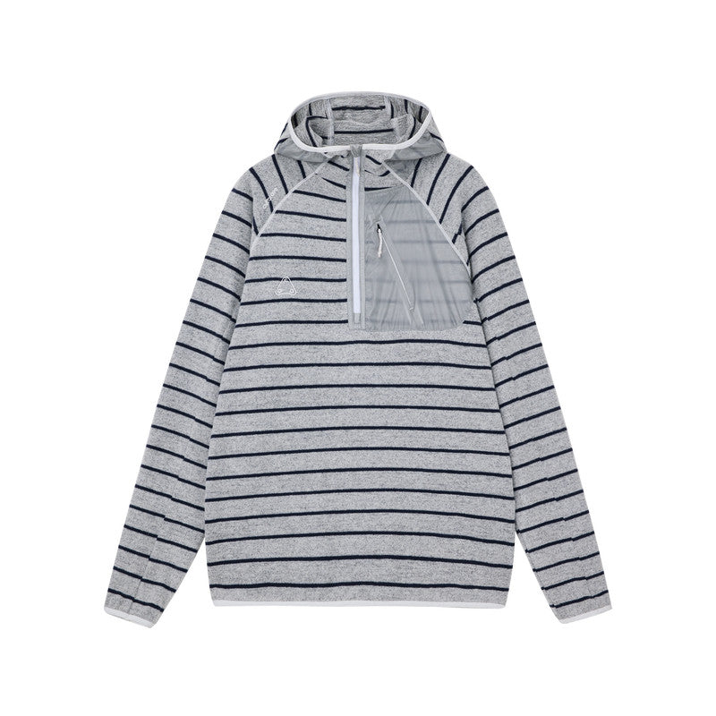 FPA Striped Patchwork Hoodie 2026 New Spring Sports Contrast Color Half-Zip Couple Hooded Sweatshirt