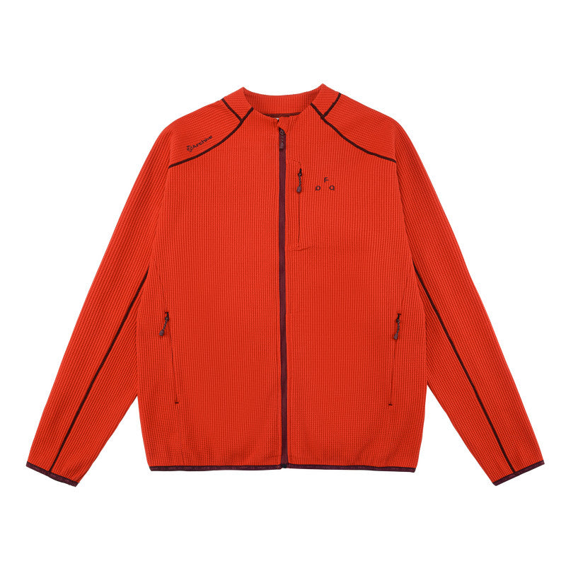 FPA Color-Block Contrast Stitch Jacket for Spring and Autumn, American Retro Zip-Up Long-Sleeve Unisex