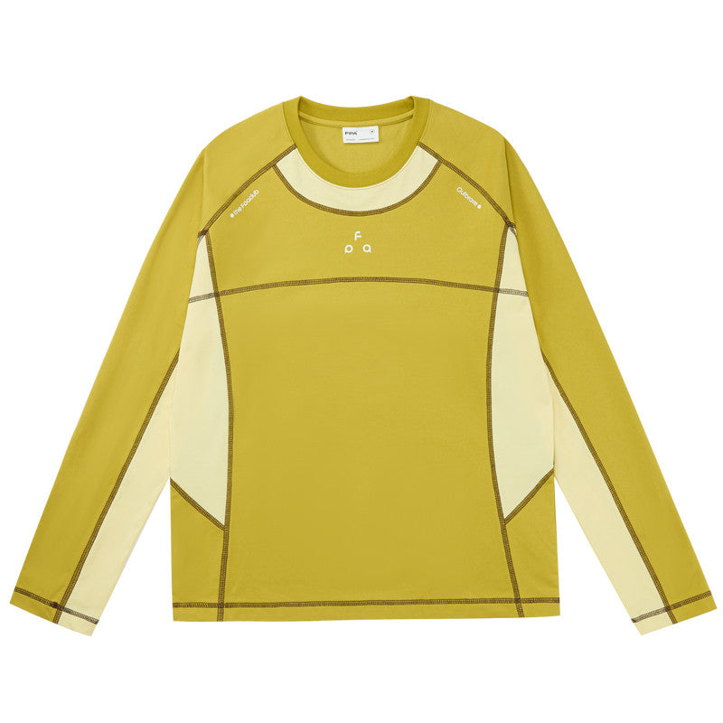 FPA Warm Thermal Sun-Protection Anti-Dust Mite Long-Sleeve Sports Tee - Chinese Streetwear American Style Color-Block Contrast Couple Autumn T-Shirt