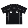 FPA Contrast Stitch Brand Triangle Logo Short Sleeve T-Shirt - Summer Basic Casual Unisex Black White Tee
