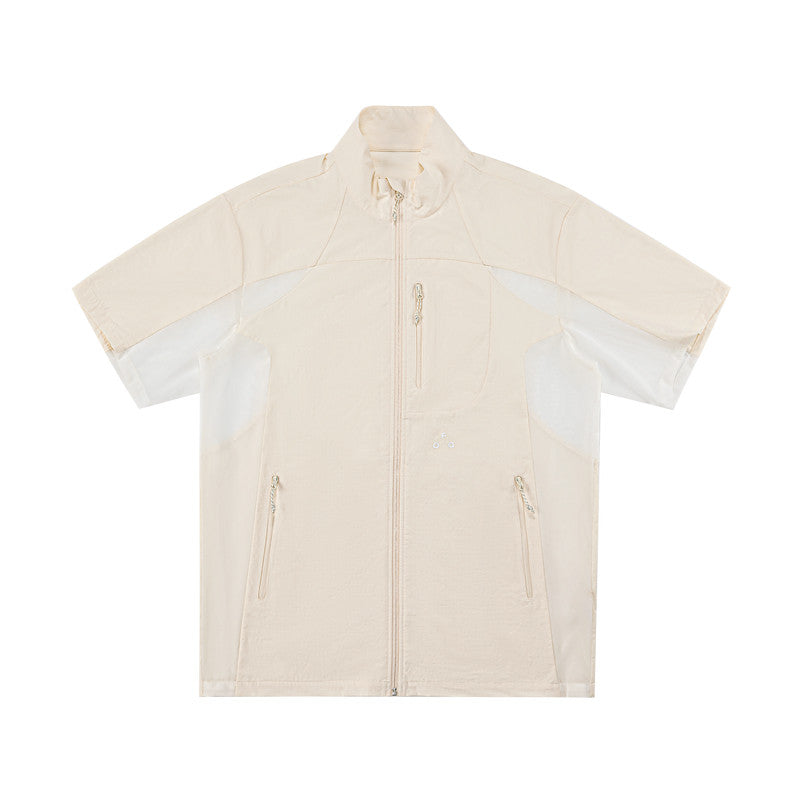 FPA Cool-Touch Breathable Stand Collar Multi-Pocket Short-Sleeve Shirt Summer Chinese Trend Outdoor Sports Quick-Dry Half-Sleeve Shirt