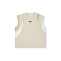 FPA Cooling Quick-Dry Paneled Sports Vest - Chinese Street Style Summer Loose Round Neck Sleeveless Tank Top for Men