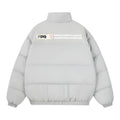 FPA Square Text Layout Down Jacket – Chinese Streetwear Winter Puffer Coat, Thick Warm Black Down Outerwear