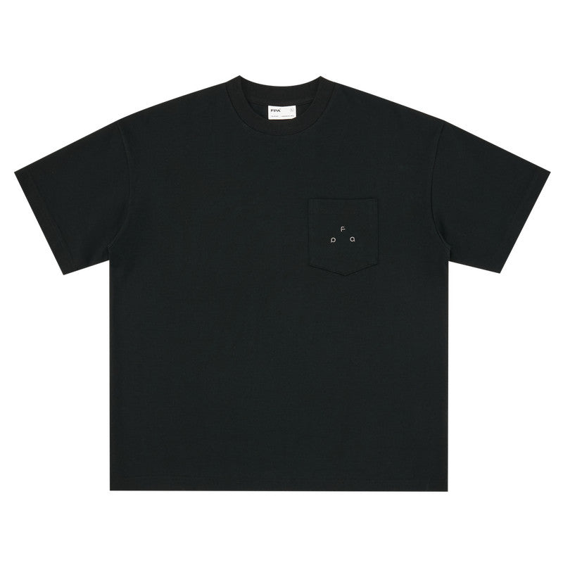 FPA Cool-Touch Quick-Dry Pocket Embroidered Logo Short Sleeve T-Shirt - Chinese Streetwear Loose Round Neck Half Sleeve Tee for Men