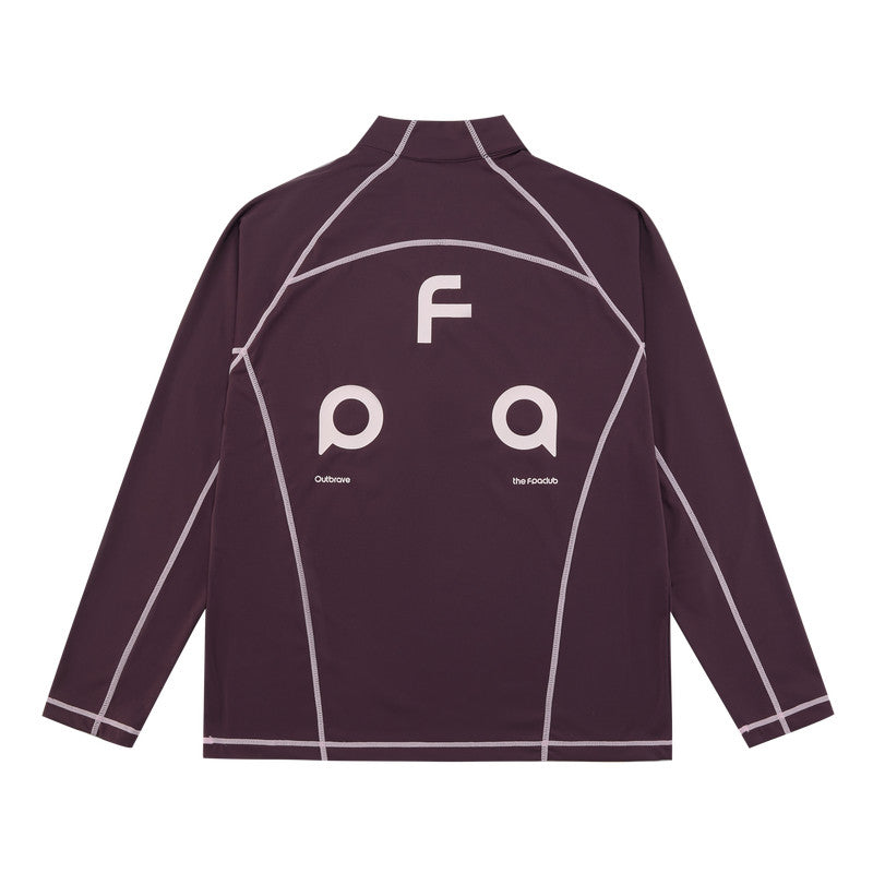 FPA Color-Block Long-Sleeve Cycling T-Shirt for Men and Women, Autumn Half-Zip Half-Turtleneck, Quick-Dry, Athletic Top