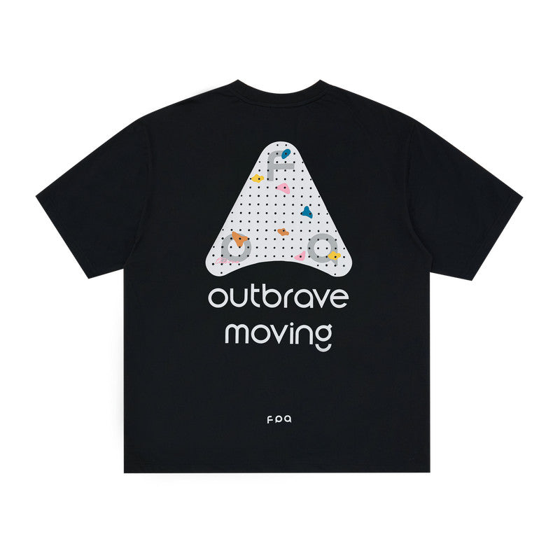 FPA Sorona Cooling Antibacterial UPF50+ Sports Short Sleeve T-Shirt, Chinese Street Style Summer Loose Couple Design Tee