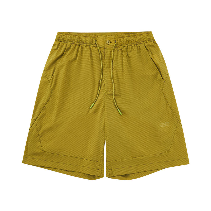 FPA Moisture-Wicking Sun-Protection Wrinkle Texture Plaid Shorts Summer National Trend Lightweight Pants