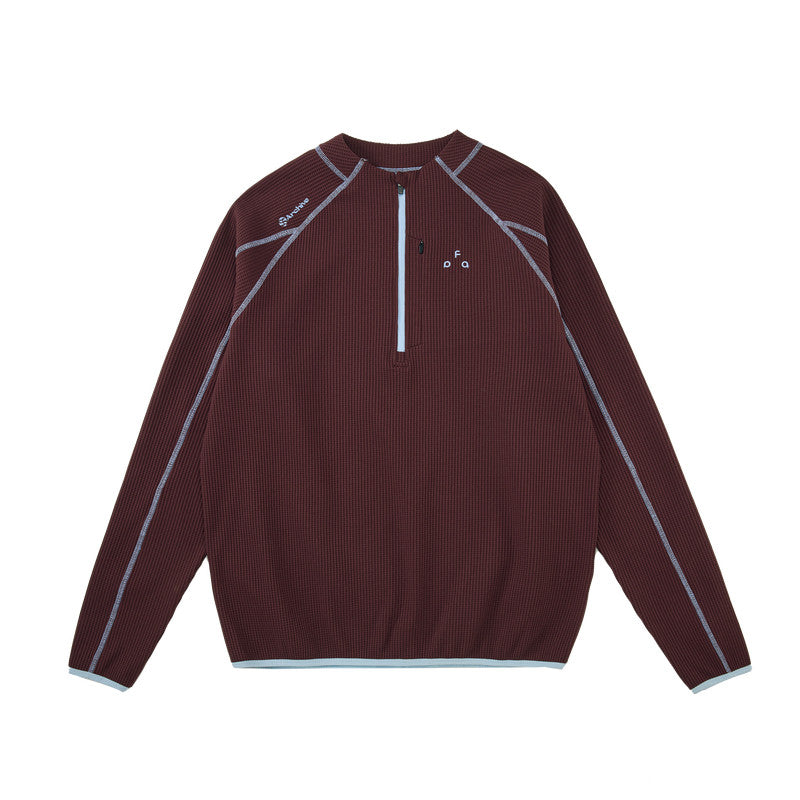 FPA Quick-Dry Half-Zip Contrast Stitch T-Shirt
