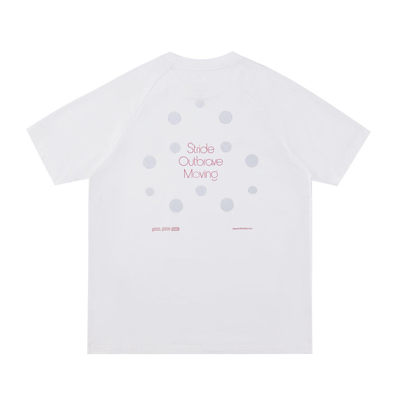 FPA Slogan Polka Dot Print Short Sleeve Summer Outdoor Sports COOLMAX Fitted Cool Touch Quick Dry T-Shirt for Men